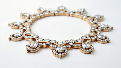 Elegant jewelry on a white background.