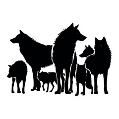 A dire wolf design vector with white background