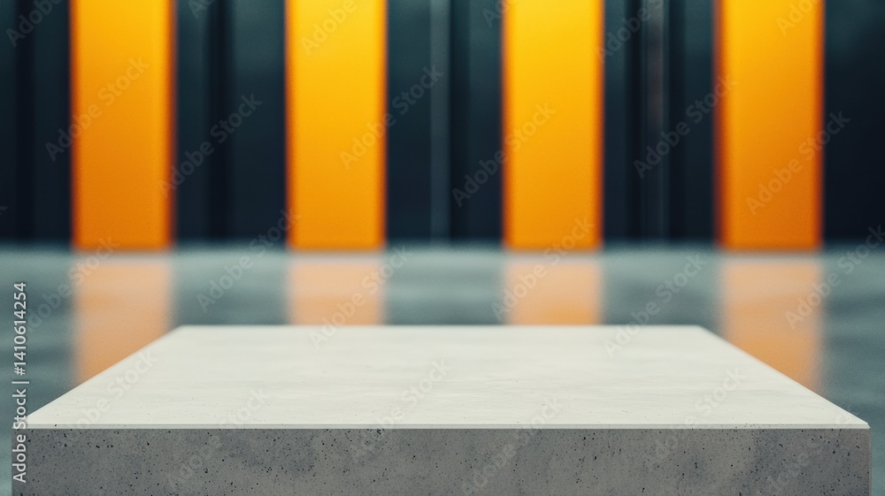 Aufkleber polished concrete table showcasing modern design in autonomous vehicle testing facility