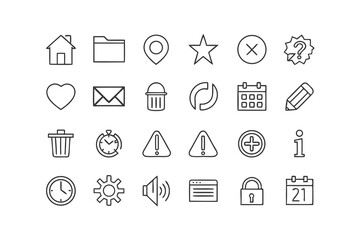  set of  ultra minimalist vector icon 