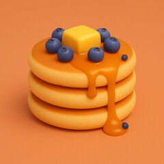 pancake isolated on white