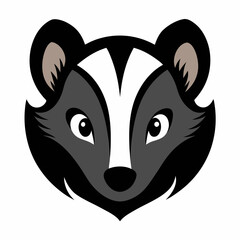 Skunk Head Vector – Bold Animal Graphic Design for Logos and Mascots