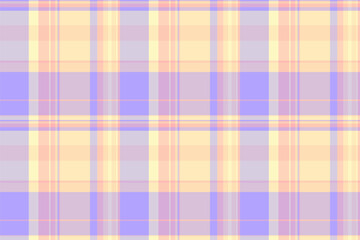 Pano fabric background textile, hunter plaid tartan texture. Periodic vector pattern check seamless in light and peach puff colors.