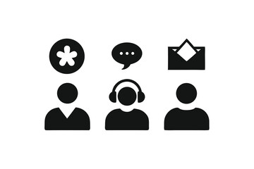 set of  black and white  minimalist  simple  