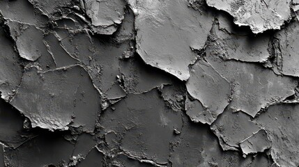 Obraz premium Textured gray plaster wall with rough irregular patterns