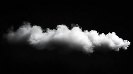 White smoke forms an ethereal cloud against a dark background, creating a striking visual contrast