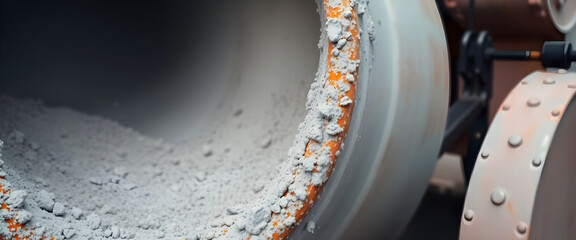 close up of a metal object with orange and white sprinkles
