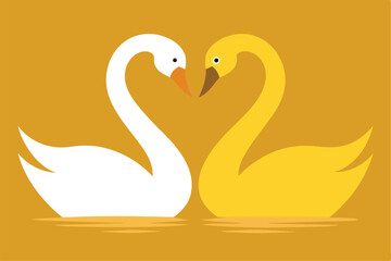 Fototapeta premium swans on the lake