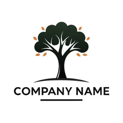 Obraz premium Simple, elegant tree logo