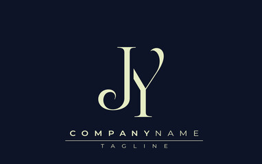JY abstract Logo. Elegantly Designed Minimalist Monogram Logo with Stylish Lettering. Sophisticated and sleek minimalist monogram showcasing unique lettering design.