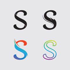 S logo design and S icon stock image graphic icon identity