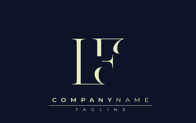 LF abstract Logo. Elegantly Designed Minimalist Monogram Logo with Stylish Lettering. Sophisticated and sleek minimalist monogram showcasing unique lettering design.