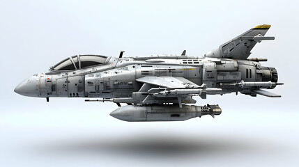Pixelated Futuristic Fighter Jet