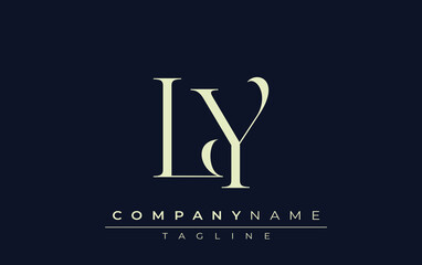 LY abstract Logo. Elegantly Designed Minimalist Monogram Logo with Stylish Lettering. Sophisticated and sleek minimalist monogram showcasing unique lettering design.