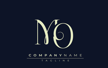 MO abstract Logo. Elegantly Designed Minimalist Monogram Logo with Stylish Lettering. Sophisticated and sleek minimalist monogram showcasing unique lettering design.