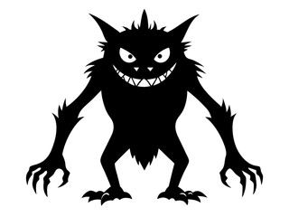 Monster Silhouette Vector Design, Monster SVG Vector, Creature Icon