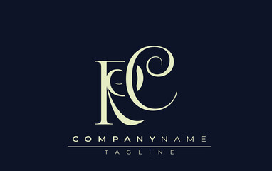 Obraz premium RC abstract Logo. Elegantly Designed Minimalist Monogram Logo with Stylish Lettering. Sophisticated and sleek minimalist monogram showcasing unique lettering design.