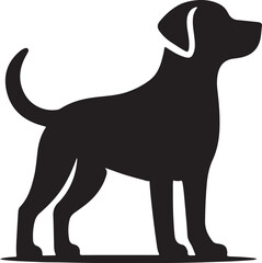 Silhouette vector of a dog, perfect for pet, animal, and companion-themed designs. Fully editable EPS file for creative use.