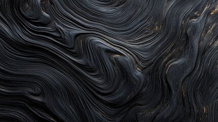 Obraz premium Smooth wooden texture with visible knots and grains. Modern black background with elegant stone