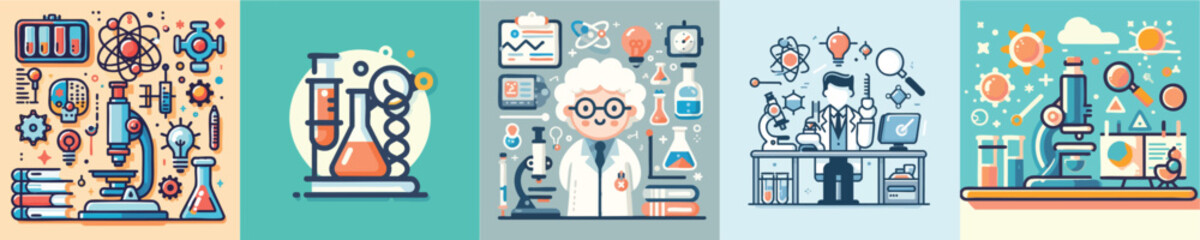 vector of a science child