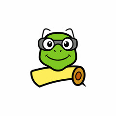  tortoise head with glasses