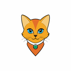 cat head vector