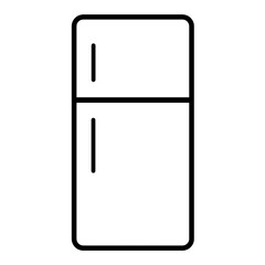 refrigerator flat outline icon logo illustration. technology, electronic and equipment icon.