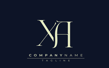 XA abstract Logo. Elegantly Designed Minimalist Monogram Logo with Stylish Lettering. Sophisticated and sleek minimalist monogram showcasing unique lettering design.