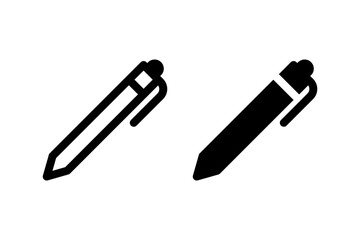 Single pen icon set. Minimalist design vector