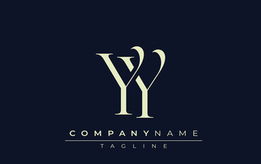 YY abstract Logo. Elegantly Designed Minimalist Monogram Logo with Stylish Lettering. Sophisticated and sleek minimalist monogram showcasing unique lettering design.