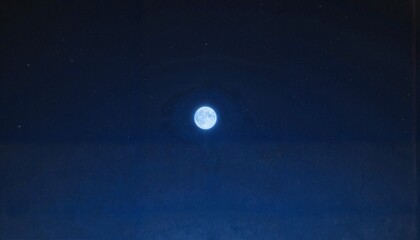 Fototapeta premium Full moon glowing in starry night sky