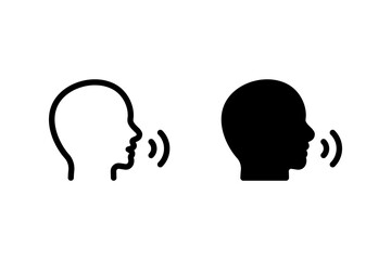 Speaking icon set. communication, voice, or expression. Perfect for use in websites, apps, presentations, and print materials