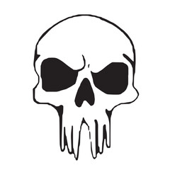 Skull logo. Skull silhouette design. Black vector skull silhouette. Skull Silhouette Icon Vector Design. 