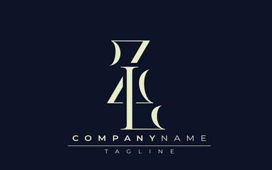 ZL abstract Logo. Elegantly Designed Minimalist Monogram Logo with Stylish Lettering. Sophisticated and sleek minimalist monogram showcasing unique lettering design.