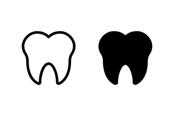 Tooth icon set. Perfect for dental clinics, health websites, and educational materials related to oral hygiene