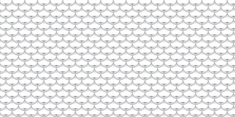 Vector snake pattern. Magic dragon scale. Fish texture. White skin background of reptile mermaid lizard. Oriental monster skin print.