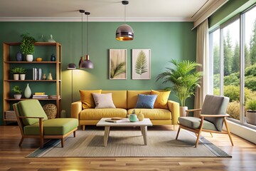 Fototapeta premium Modern Living Room Interior Design Inspiration