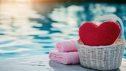 Romantic Poolside Relaxation.