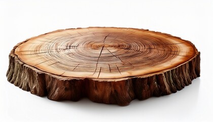 Tree Stump Isolated On White Background