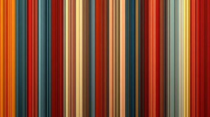 Obraz premium A vibrant and abstract wallpaper design featuring colorful stripes on paper is presented in this image