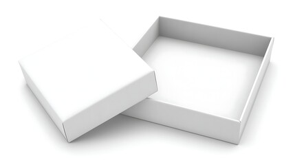 Empty white gift box open