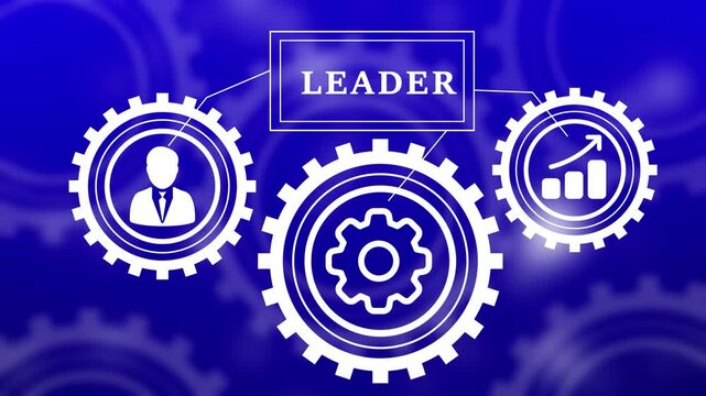 Leadership concept animation. marketing strategy concept. Business model concept animation. Business, Technology, Internet and network concept.