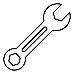 wrench isolated on white