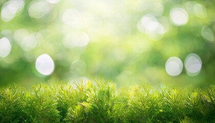 Obraz premium Bokeh of nature background Abstract green defocused background - Nature