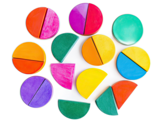 Colorful Wooden Geometric Shape Toys for Educational Playtime Fun