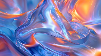 Obraz premium Elegant Abstract Fluid Designs in Soft Hues and Bold Gradients: A Modern Visual Collection