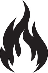 Fire flame flat icon. Bonfire silhouette logotype. Burning fire flame icon isolated on transparent background. Campfire element vector illustration.