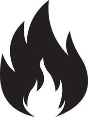 Fire flame flat icon. Bonfire silhouette logotype. Burning fire flame icon isolated on transparent background. Campfire element vector illustration.