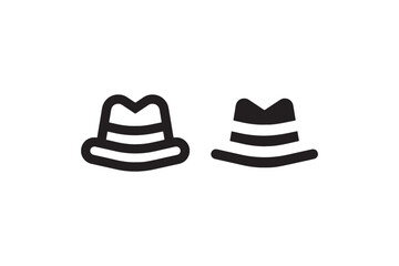 Cowboy hat icon in outline and solid style Vector