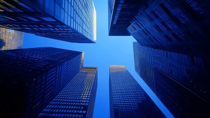 The city of New Delhi will have a futuristic skyline with skyscrapers and a network of digital data streams linking buildings, showcasing smart development via diverse data flow visualizations